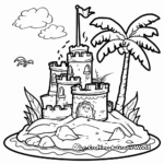 Tropical Island Sand Castle Coloring Pages 4