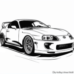 Trusty Toyota Supra Sports Car Coloring Pages 4