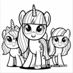 Twilight Sparkle and Friends Coloring Pages 3