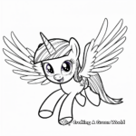Twilight Sparkle Flying High Coloring Pages 1