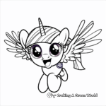 Twilight Sparkle Flying High Coloring Pages 3