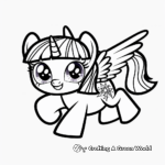 Twilight Sparkle Flying High Coloring Pages 4