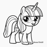 Twilight Sparkle in Equestria: Scene Coloring Pages 1