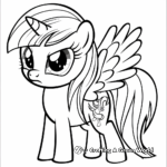 Twilight Sparkle with Rainbow Dash Coloring Pages 4
