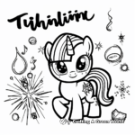 Twilight Sparkle's Magic Spells Coloring Pages 3