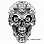 Twisted Ghost Skull Coloring Pages 3