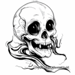 Twisted Ghost Skull Coloring Pages 4