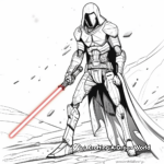 Twisted Red Inquisitor Lightsaber Coloring Pages 2