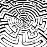 Twisted Spiral Maze Coloring Pages 1