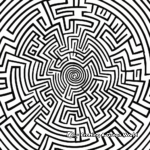 Twisted Spiral Maze Coloring Pages 2