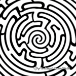 Twisted Spiral Maze Coloring Pages 4