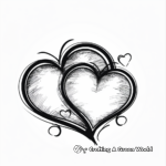 Two Hearts with Love Quotes Coloring Pages 2