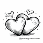 Two Hearts with Love Quotes Coloring Pages 3