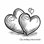 Two Hearts with Love Quotes Coloring Pages 4