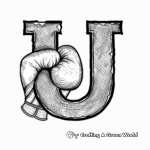 U for Uppercut Boxing Coloring Pages 4
