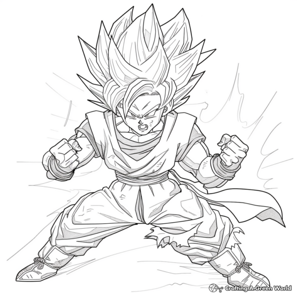 Ultra Instinct Goku Coloring Pages - Free &amp; Printable!