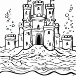 Under the Sea Sand Castle Coloring Pages 2