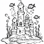 Under the Sea Sand Castle Coloring Pages 3
