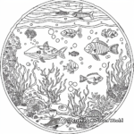 Under the Sea-Themed Mandala Coloring Pages 1