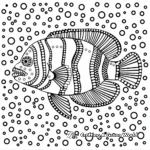 Under the Sea: Dot Fish Coloring Pages 1