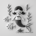 Under the Sea: Felt Mermaid Coloring Pages 1