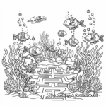 Underwater Adventure Maze Coloring Pages 1