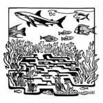 Underwater Adventure Maze Coloring Pages 4