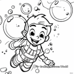 Underwater Bubble Scenes Coloring Pages 1