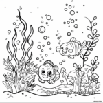 Underwater Bubble Scenes Coloring Pages 3