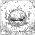 Underwater Bubble Scenes Coloring Pages 4