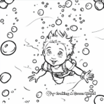 Underwater Bubbles Coloring Sheets 3