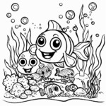 Underwater Life- Sea Creatures Coloring Pages 1