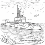 Underwater Submarine Exploration Coloring Pages 2