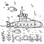 Underwater Submarine Exploration Coloring Pages 3