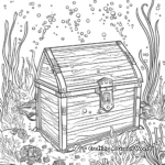 Underwater Sunken Treasure Chest Coloring Pages 1