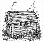 Underwater Sunken Treasure Chest Coloring Pages 2