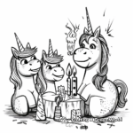 Unicorn and Friends Birthday Bash Coloring Pages 1