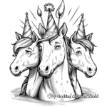 Unicorn and Friends Birthday Bash Coloring Pages 4