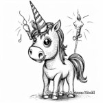 Unicorn-Themed Party Hat Coloring Pages 1