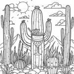 Unique Cactus and Margarita Fiesta Coloring Pages 4