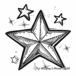 Unique Celestial Star Coloring Pages 1
