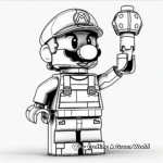 Unique Lego Power-Up Mushroom Coloring Pages 2