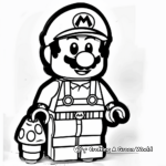 Unique Lego Power-Up Mushroom Coloring Pages 3