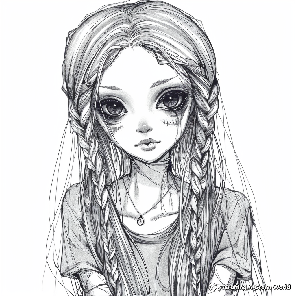 Long Hair Anime Girl Coloring Pages - Free & Printable!