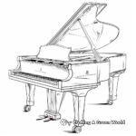 Unique Steinway Grand Piano Coloring Pages 2