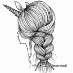 Unique Unicorn Hair Coloring Pages 2