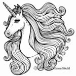 Unique Unicorn Hair Coloring Pages 4