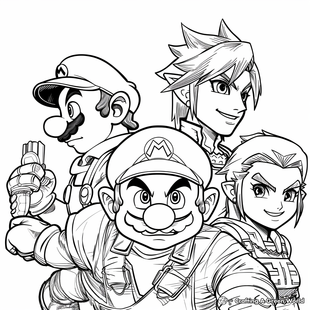 Super Smash Bros Coloring Pages Super Smash Bros Coloring Pages