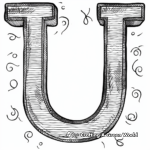 Uppercase and Lowercase U Coloring Pages 2