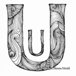 Uppercase and Lowercase U Coloring Pages 4